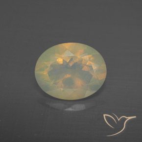 1.50ct Natürlicher Mehrfarbig Opal, Oval, Transparent