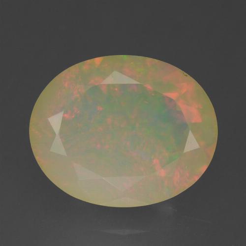 9,17 ctw natürlicher Mehrfarbig Opal, Oval, Transparent / Lichtdurchlässig
