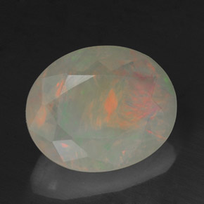 2,18 ctw natürlicher mehrfarbiger Opal, Transparent, Transparent / Lichtdurchlässig