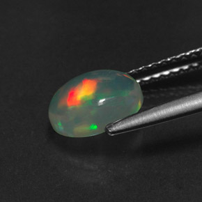 0,92 ctw natürlicher mehrfarbiger Opal, Transparent, Transparent / Lichtdurchlässig