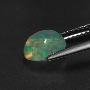 1,07 ctw natürlicher mehrfarbiger Opal, Transparent, Transparent / Lichtdurchlässig