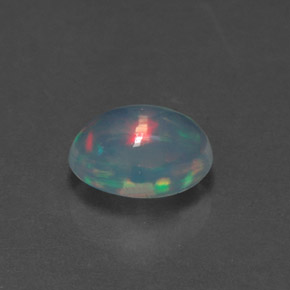 0,89 ctw natürlicher mehrfarbiger Opal, Oval Schliff, Transparent