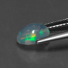 0,89 ctw natürlicher mehrfarbiger Opal, Oval Schliff, Transparent