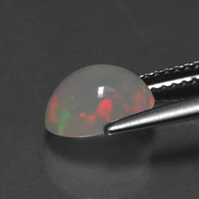 1,24 ctw natürlicher mehrfarbiger Opal, Transparent, Transparent / Lichtdurchlässig