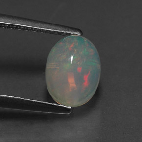1,20 ctw natürlicher mehrfarbiger Opal, Transparent, Transparent / Lichtdurchlässig
