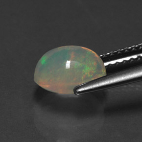 1,20 ctw natürlicher mehrfarbiger Opal, Transparent, Transparent / Lichtdurchlässig