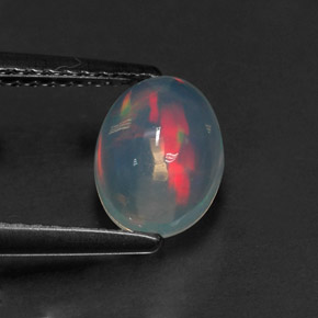1,01 ctw natürlicher mehrfarbiger Opal, Oval Schliff, Transparent