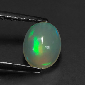 1,04 ctw natürlicher mehrfarbiger Opal, Transparent, Transparent / Lichtdurchlässig