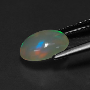 1,04 ctw natürlicher mehrfarbiger Opal, Transparent, Transparent / Lichtdurchlässig