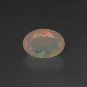0,45 ctw natürlicher mehrfarbiger Opal, Transparent, Transparent / Lichtdurchlässig