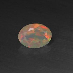 0,50 ctw natürlicher mehrfarbiger Opal, Transparent, Transparent / Lichtdurchlässig