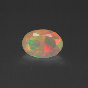 0,46 ctw natürlicher mehrfarbiger Opal, Transparent, Transparent / Lichtdurchlässig