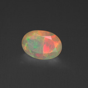 0,46 ctw natürlicher mehrfarbiger Opal, Transparent, Transparent / Lichtdurchlässig