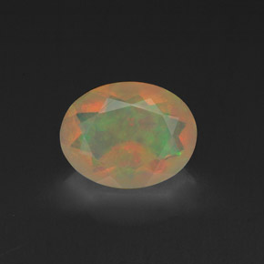 0,99 ctw natürlicher mehrfarbiger Opal, Oval Schliff, Transparent