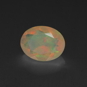 0,99 ctw natürlicher mehrfarbiger Opal, Oval Schliff, Transparent