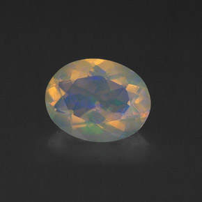 1,15 ctw natürlicher mehrfarbiger Opal, Oval Schliff, Transparent