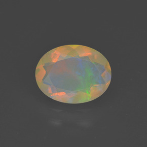 1,02 ctw natürlicher mehrfarbiger Opal, Oval Schliff, Transparent