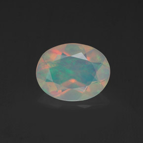 0,98 ctw natürlicher mehrfarbiger Opal, Oval Schliff, Transparent