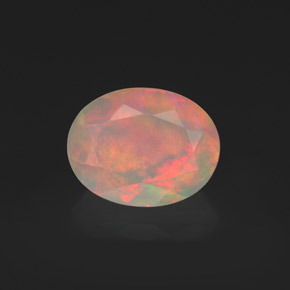 1,36 ctw natürlicher mehrfarbiger Opal, Transparent, Transparent / Lichtdurchlässig