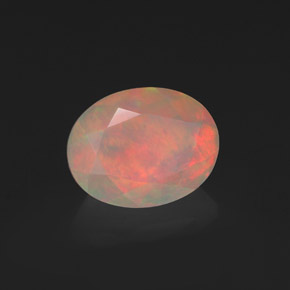 1,36 ctw natürlicher mehrfarbiger Opal, Transparent, Transparent / Lichtdurchlässig