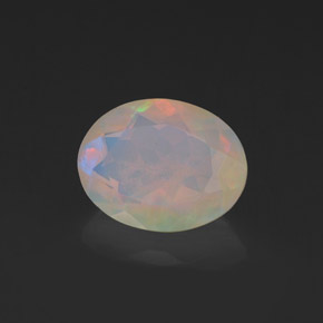 1,11 ctw natürlicher mehrfarbiger Opal, Transparent, Transparent / Lichtdurchlässig