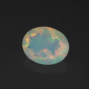1,18 ctw natürlicher mehrfarbiger Opal, Oval Schliff, Transparent