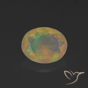 1.07ct Natürlicher Mehrfarbig Opal, Oval, Transparent
