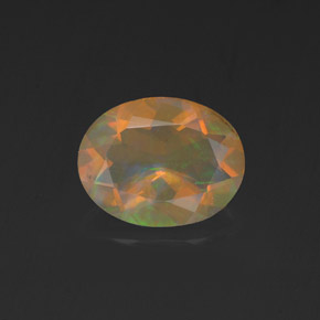 0,96 ctw natürlicher mehrfarbiger Opal, Oval Schliff, Transparent