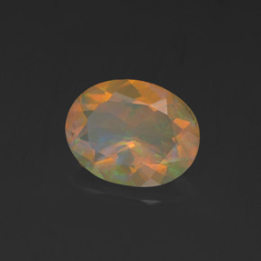 0,96 ctw natürlicher mehrfarbiger Opal, Oval Schliff, Transparent