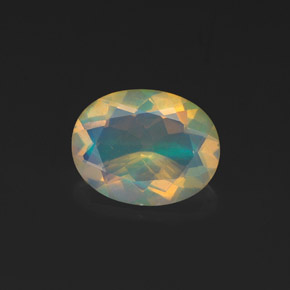 0,99 ctw natürlicher mehrfarbiger Opal, Oval Schliff, Transparent
