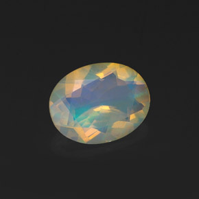 0,99 ctw natürlicher mehrfarbiger Opal, Oval Schliff, Transparent
