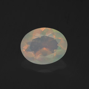 1,05 ctw natürlicher mehrfarbiger Opal, Oval Schliff, Transparent