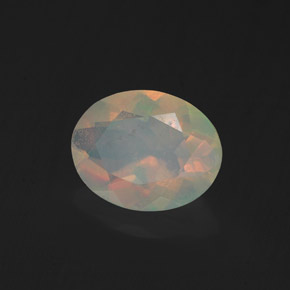 1,05 ctw natürlicher mehrfarbiger Opal, Oval Schliff, Transparent