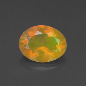 1,21 ctw natürlicher mehrfarbiger Opal, Oval Schliff, Transparent