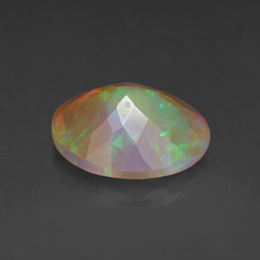 1,45 ctw natürlicher mehrfarbiger Opal, Oval Schliff, Transparent