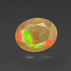 1,50 ctw natürlicher mehrfarbiger Opal, Transparent, Transparent / Lichtdurchlässig