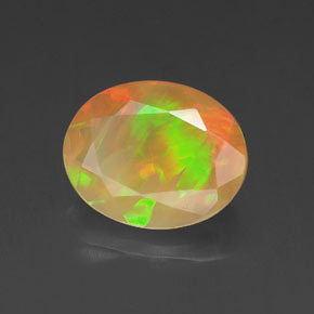 1,50 ctw natürlicher mehrfarbiger Opal, Transparent, Transparent / Lichtdurchlässig