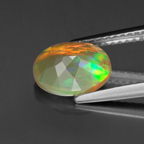 1,11 ctw natürlicher mehrfarbiger Opal, Oval Schliff, Transparent