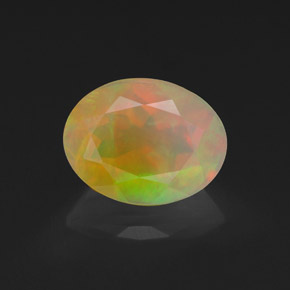 1,22 ctw natürlicher mehrfarbiger Opal, Transparent, Transparent / Lichtdurchlässig