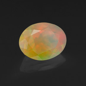 1,22 ctw natürlicher mehrfarbiger Opal, Transparent, Transparent / Lichtdurchlässig