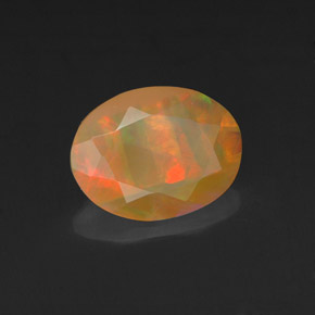 0,97 ctw natürlicher mehrfarbiger Opal, Oval Schliff, Lichtundurchlässig