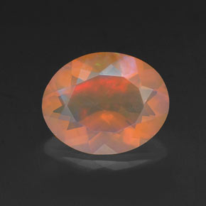 1,40 ctw natürlicher mehrfarbiger Opal, Oval Schliff, Transparent