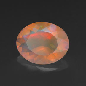 1,40 ctw natürlicher mehrfarbiger Opal, Oval Schliff, Transparent