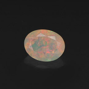 1,19 ctw natürlicher mehrfarbiger Opal, Transparent, Transparent / Lichtdurchlässig