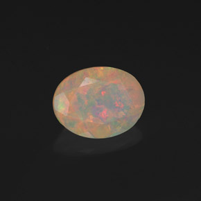 1,19 ctw natürlicher mehrfarbiger Opal, Transparent, Transparent / Lichtdurchlässig
