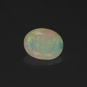 0,98 ctw natürlicher mehrfarbiger Opal, Transparent, Transparent / Lichtdurchlässig