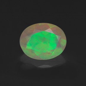 1,06 ctw natürlicher mehrfarbiger Opal, Oval Schliff, Transparent