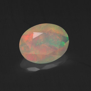 1,04 ctw natürlicher mehrfarbiger Opal, Oval Schliff, Transparent