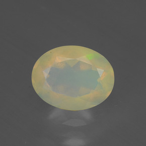 1,18 ctw natürlicher mehrfarbiger Opal, Oval Schliff, Lichtdurchlässig