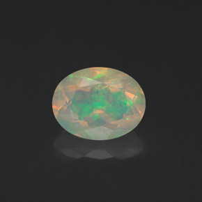 1,29 ctw natürlicher mehrfarbiger Opal, Oval Schliff, Transparent
